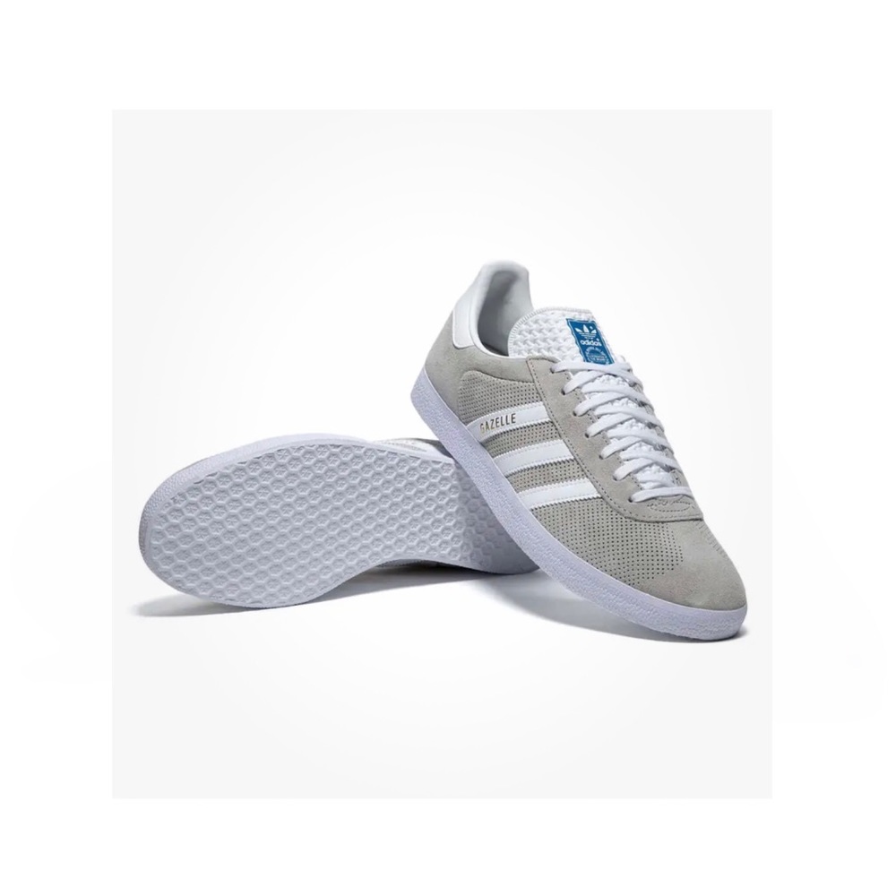 Adidas Originals Gazelle Clear Grey Cloud White Gold H02224 Men Size 8.5